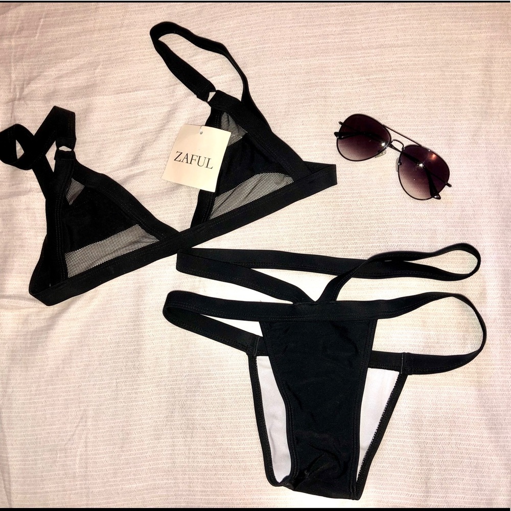 Sexy black swim suit